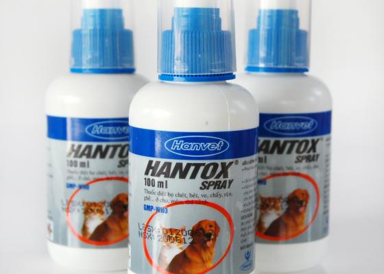 Thuốc xịt trực tiếp chó mèo Hantox Spray, thuốc diệt ve chó năm 2015